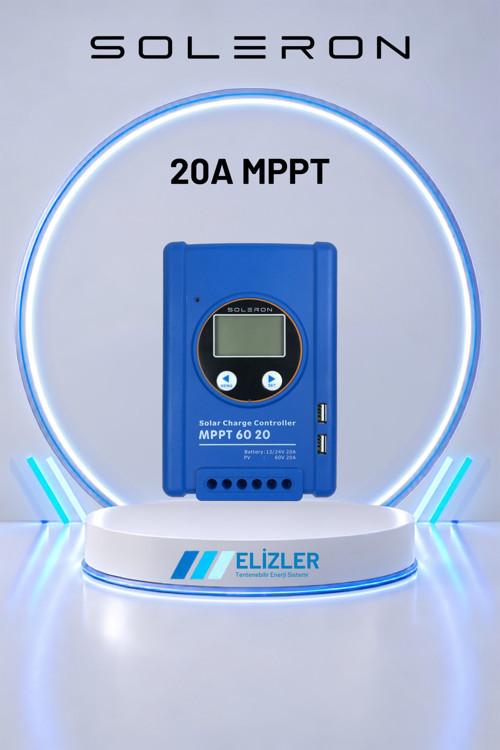 SOLERON 20A MPPT ŞARJ KONTROL CİHAZI 12/24V