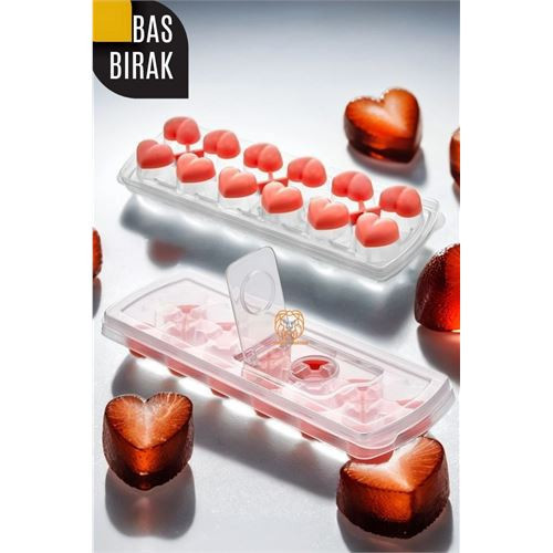 Buz Kalıbı - Bas-Bırak Kapaklı Silikon Buz Kalıbı 720630