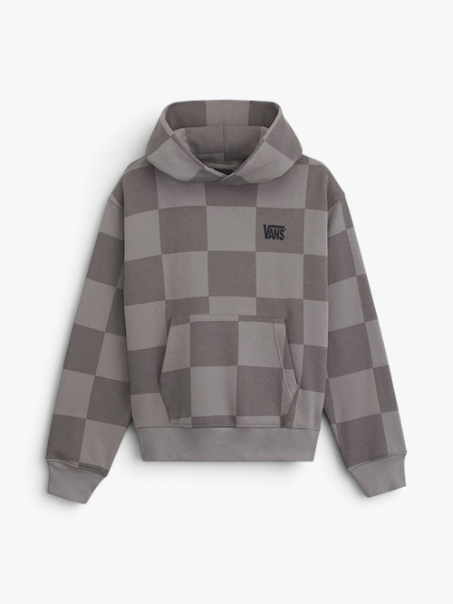 Tonal Check Stretch Logo Pullover Erkek Gri Sweatshirt - VN000ZP4