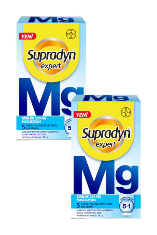 Expert Magnezyum 60 Kapsül x 2 Adet