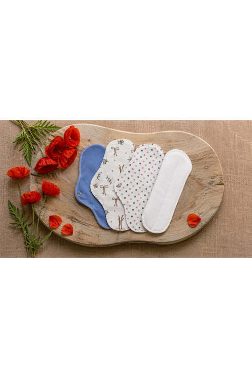 Yıkanabilir Doğal Kadın Pedi 6'Lı Karışık %100 Pamuk (3M+3Xl)