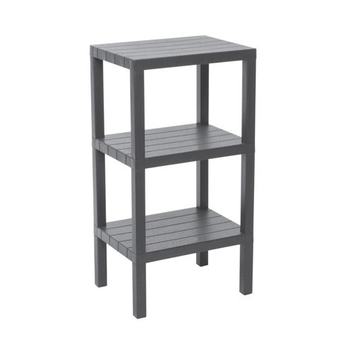 3 RAFLI GRİ MODÜLER ÜNİTE PLASTİK 38x29x74 cm (5680)