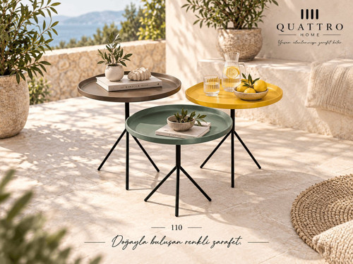 Riva 110 Üçlü Zigon Sehpa