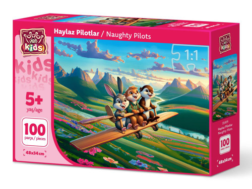 Art Çocuk Haylaz Pilotlar 100 Parça Puzzle