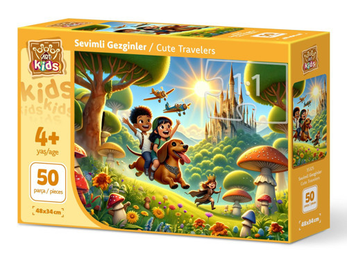 Art Çocuk Sevimli Gezginler 50 Parça Puzzle