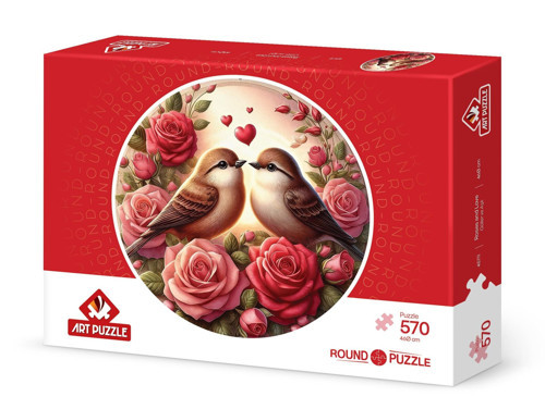 Güller ve Aşk 570 Parça Round Puzzle