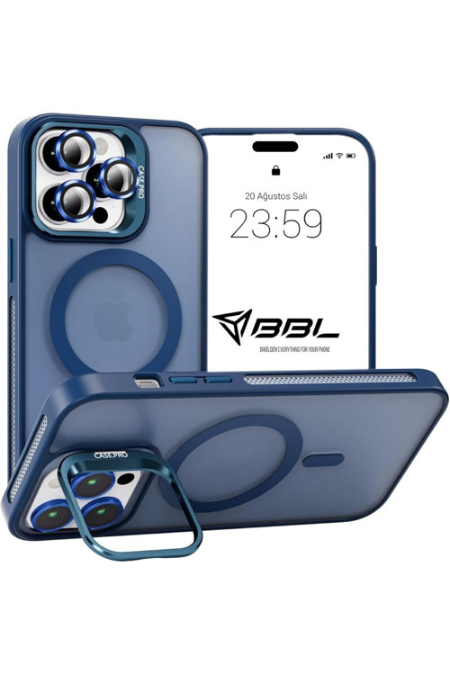 Apple İphone 13 PRO Kamera Korumalı Stantlı Magsafe Destekli Lens Koruyucu Hediye Telefon Kılıf