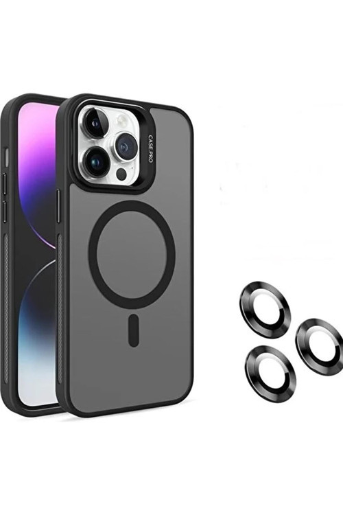 Apple İphone 13 PRO Kamera Korumalı Stantlı Magsafe Destekli Lens Koruyucu Hediye Telefon Kılıf