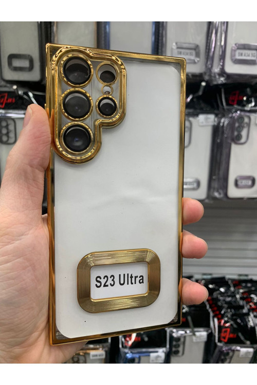 Samsung Galaxy S23 Ultra Kamera Lens Korumalı Şeffaf Yumuşak Silikon Telefon Kılıfı Kapak