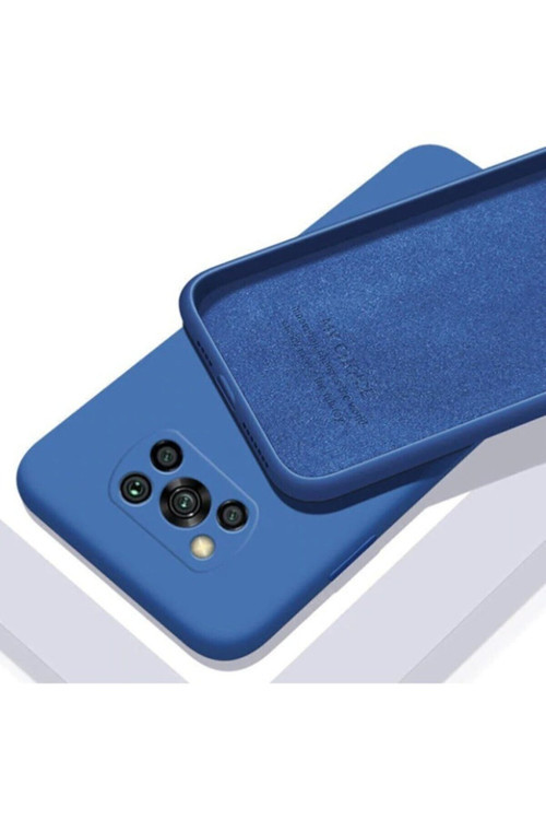 Xiaomi Poco X3 Nfc X3 Pro Uyumlu Içi Kadife Kamera Korumalı Lansman Silikon Telefon Kılıfı Lacivert