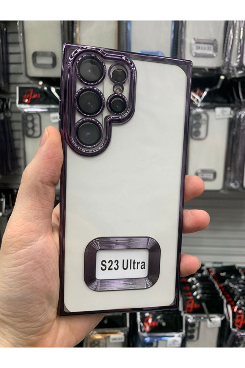 Samsung Galaxy S23 Ultra Kamera Lens Korumalı Şeffaf Yumuşak Silikon Telefon Kılıfı Kapak