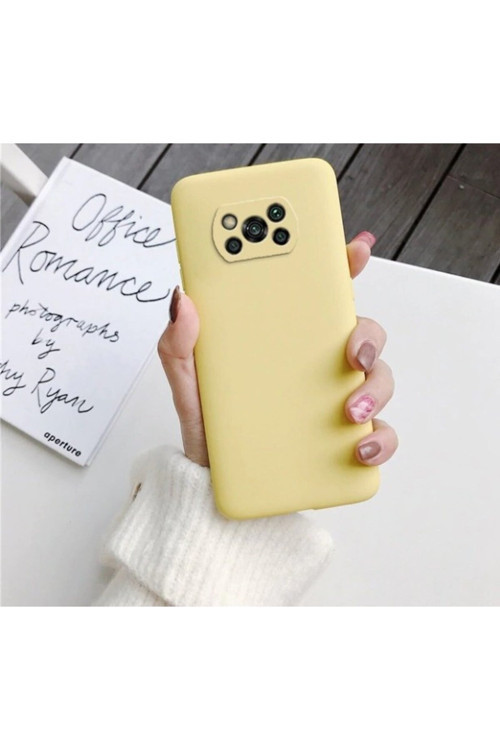 Xiaomi Poco X3 Nfc / X3 Pro Uyumlu Içi Kadife Kamera Korumalı Lansman Silikon Telefon Kılıfı Sarı