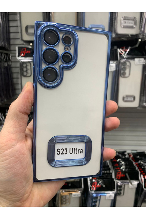 Samsung Galaxy S23 Ultra Kamera Lens Korumalı Şeffaf Yumuşak Silikon Telefon Kılıfı Kapak