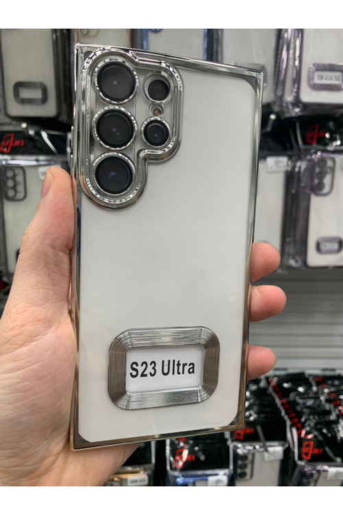 Samsung Galaxy S23 Ultra Kamera Lens Korumalı Şeffaf Yumuşak Silikon Telefon Kılıfı Kapak