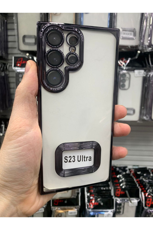 Samsung Galaxy S23 Ultra Kamera Lens Korumalı Şeffaf Yumuşak Silikon Telefon Kılıfı Kapak