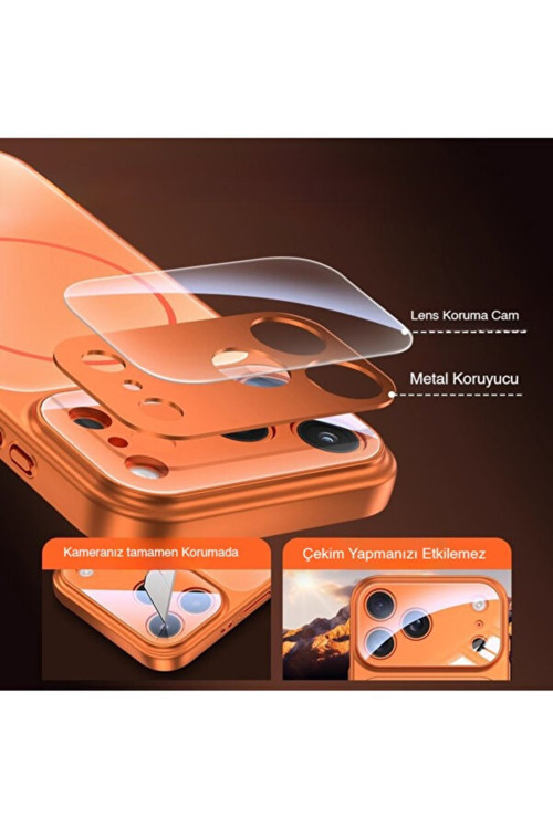 İphone 16 PRO Magsafe Destekli ( 17 Serisi Görünümlü ) Kamera Korumalı Grade Telefon Kılıfı