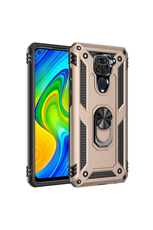 Redmi Note 9 Pro / 9S Yüzüklü Kamera Korumalı Köşe Korumalı Armor Tank Zırh Telefon Kılıfı Kapak