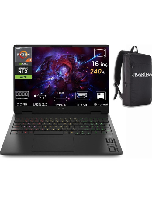 OMEN 16-AP0014NT Ryzen 9-8940HX C12CJEA-K19 32GB 2TB RTX™5070 8GB W11Pro 16 inç WQXGA 240Hz Gaming Laptop