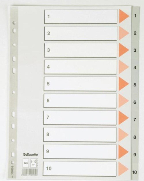 Separatör A4 1-10 Rakam Slt-100105