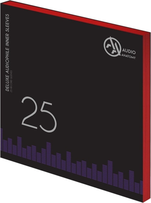 INNER SLEEVES - 25X 12" DELUXE AUDIOPHILE ANTISTATIC INNER SLEEVES RED(80 GRAM)