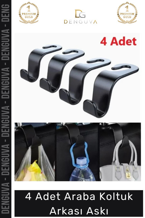 #Askı Araç İçi Düzen Güvenlik Çanta Poşet Askısı Dayanıklı Pratik Montaj 4 Adet Araba Koltuk Arkası