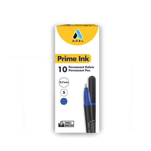 Prime Ink (Permanent Kalem) Mavi S 000003 (10 ADET)