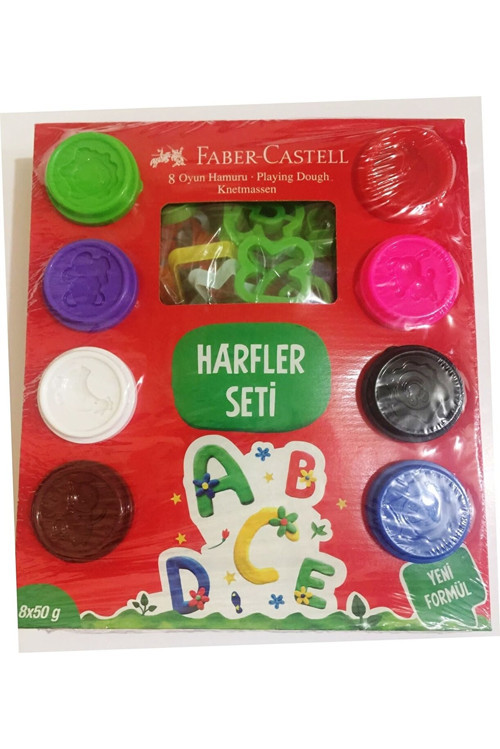 Faber Oyun Hamuru Harfler Seti 50Gx8 000025