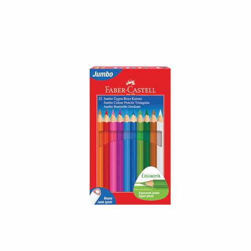 Faber Boya Kalemi Jumbo T.b.üçgen 12Li Beyaz 116616