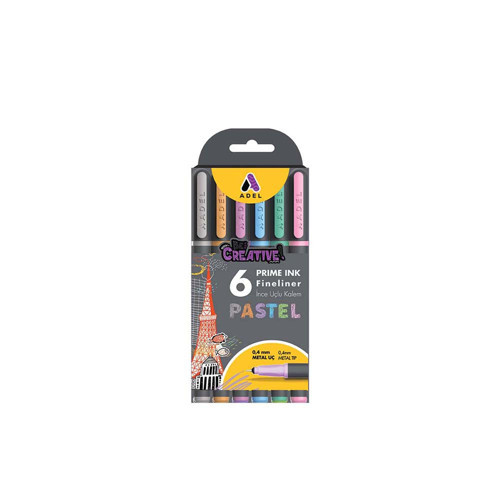 Prime Ink Fineliner 6Lı Pastel 000101