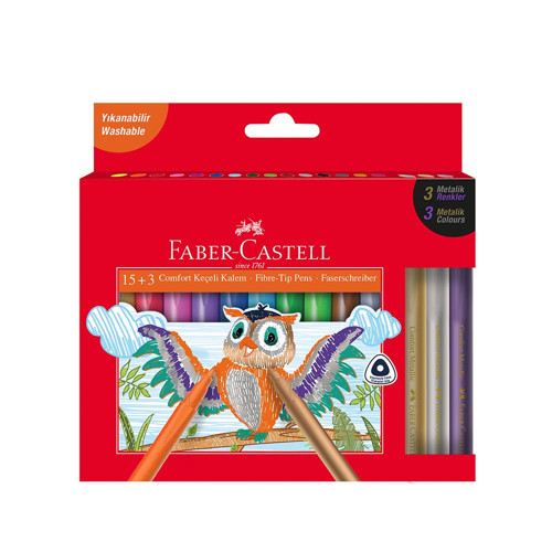 Faber Keçeli Kalem Comfort Metalik 15+3 155241