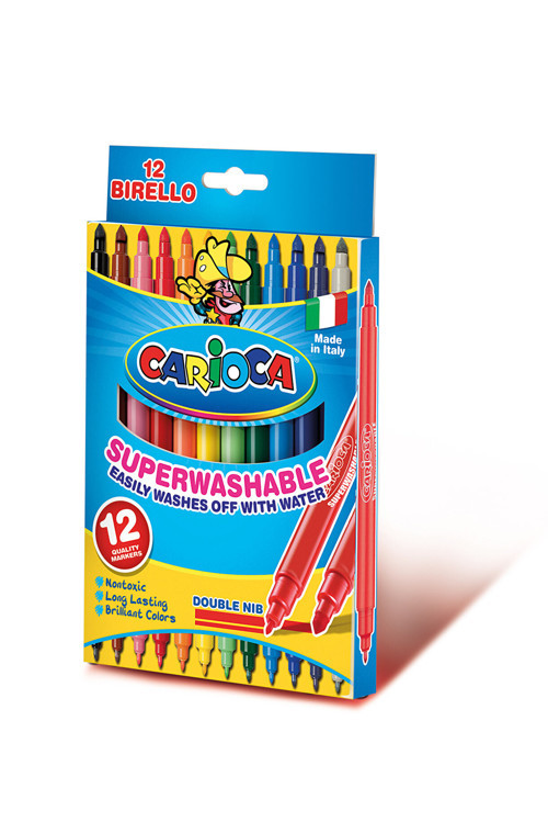 41457 Keçeli Kalem Jumbo Çift Uçlu 12Li