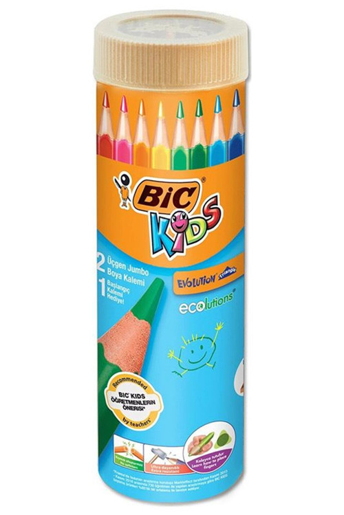 Evolution Üçgen Tüp Jumbo Boya Kalemi 12Li 958192