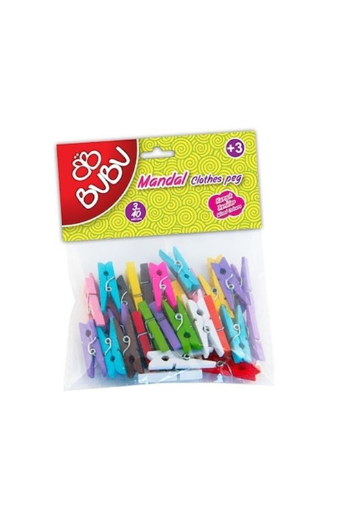 Bu-bu Hs0005 Mandal Renkli 40Lı 3Cm