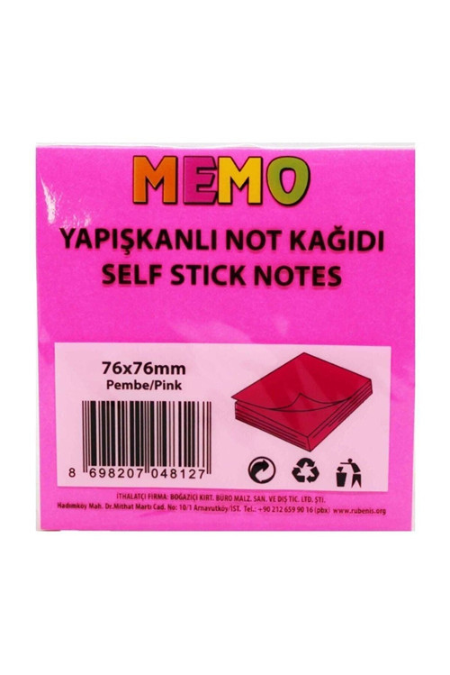 Rubenis Rps-101 Yap Not Kağ 76X76 Fos Pembe (12 ADET)