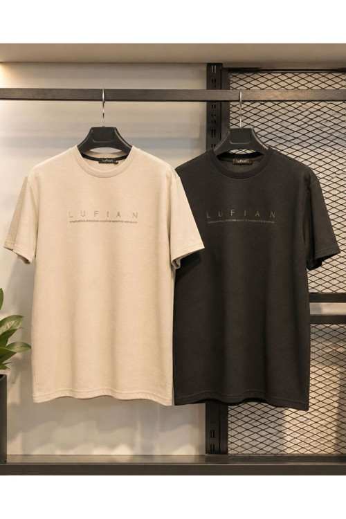 2 Li Set Oysho Kumaş Premium Kalite Yazlık Kısa Kollu Oversize Erkek Tişört / T-shirt