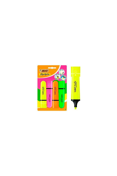 Flat Fosforlu Kalem Asorti 4Lü Bls 517952