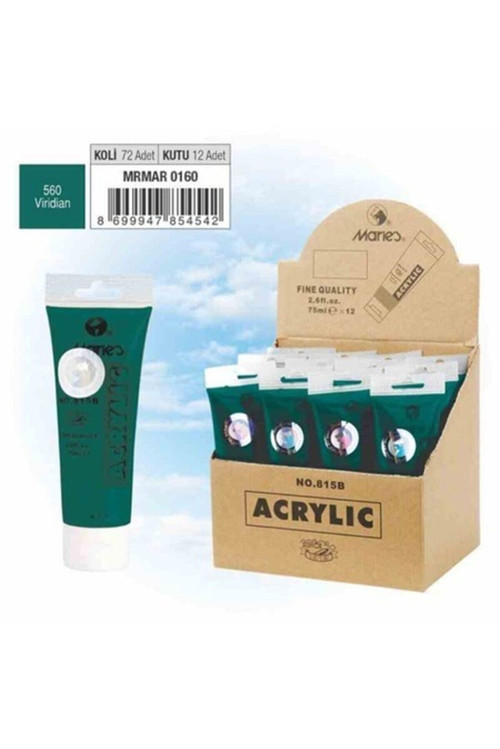 Mrmar0160 815 560 Akrilik Boya 75Ml Viridian (12 ADET)