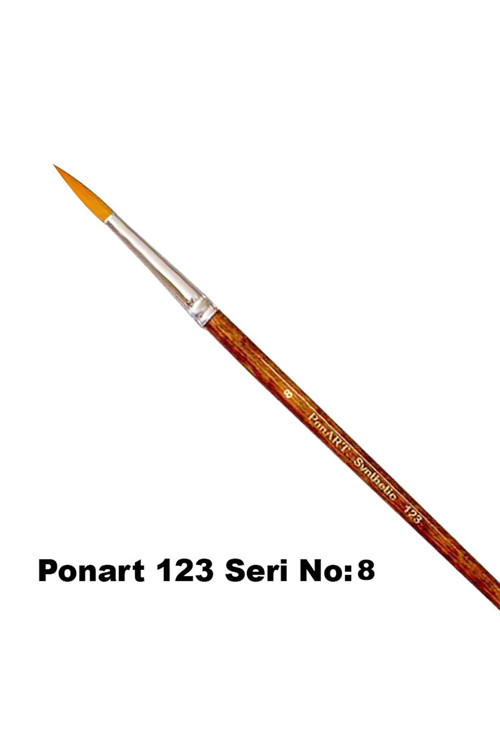 Pf123-8 Sentetik Sivri Uçlu Fırça