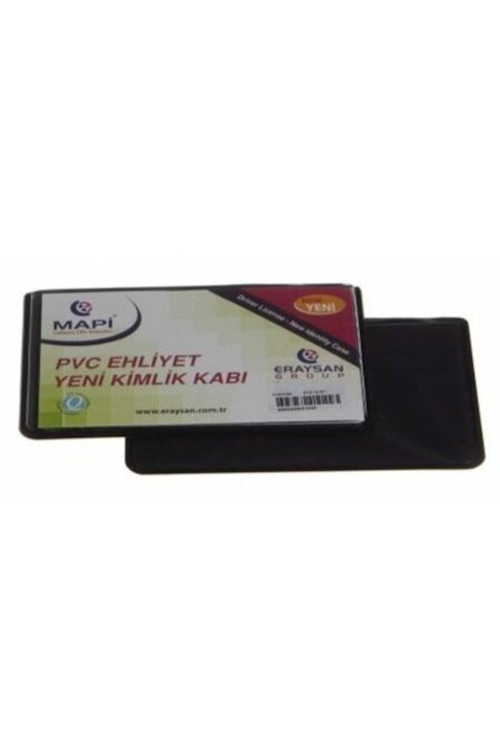 910 12 61 Çift Yön Ehliyet Ve Kimlik Kabı Siyah 100 Lu