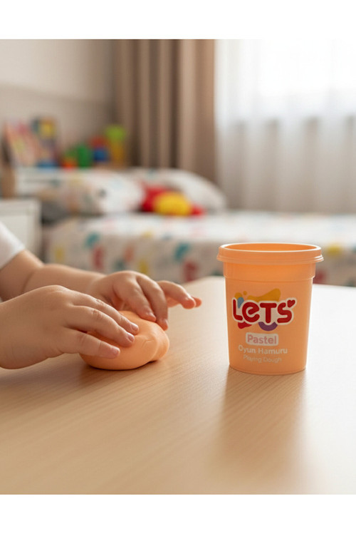 Let's L01016 Tek Renk Oyun Hamuru 110Gr Pastel Turuncu