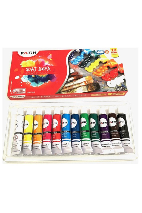 50521 Guaj Boya Tüp 12Ml 12 Renk