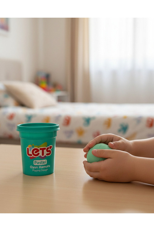 Let's L01018 Tek Renk Oyun Hamuru 110Gr Pastel Yeşil
