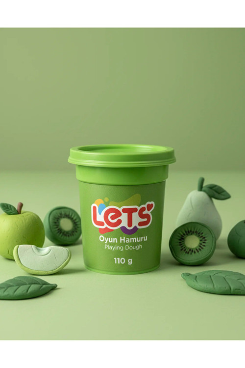 Let's L8440-4 Tek Renk Oyun Hamuru 110Gr Yeşil