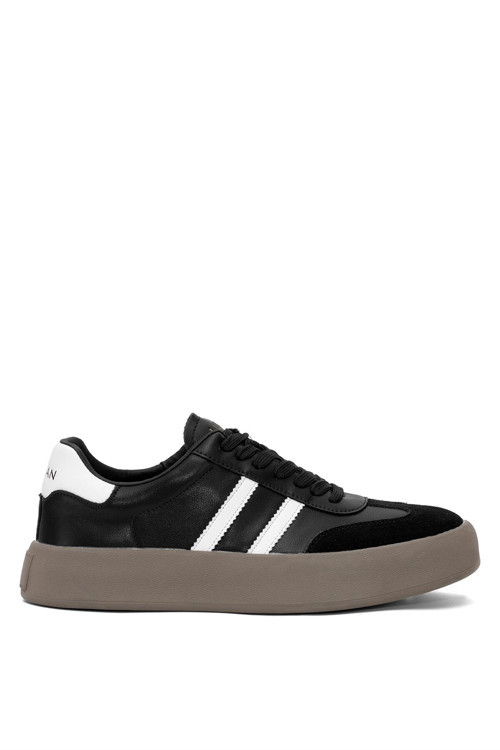 112230261 Samuel Erkek Hakiki Deri Klasik Sneaker Siyah
