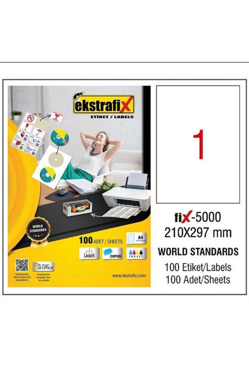 Ekstrafix Fix-5000 Lazer Etiket 210X297mm