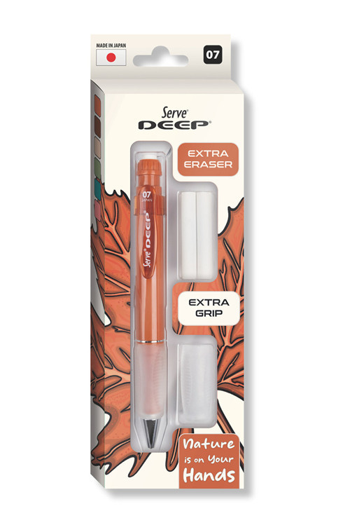 Deep Kalem Grip Silgi Yedekli Set 07Mm Kiremit (12 ADET)