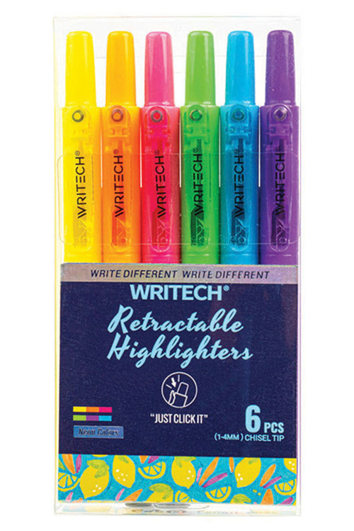 Wrıtech W-805s Basmalı Fosforlu Kalem Neon 6Lı Set