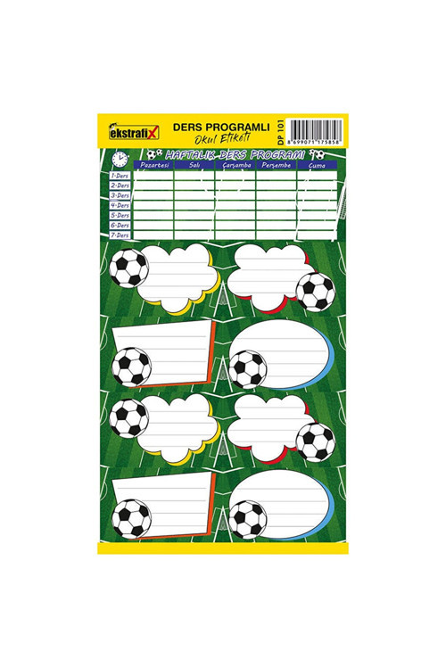 Dp-101 Okul Etiketi Ders Programlı Futbol