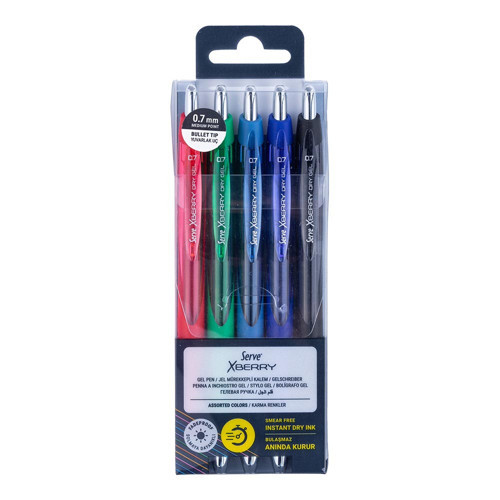 Xberry Jel Kalem 07Mm 5Li Set (12 SET)