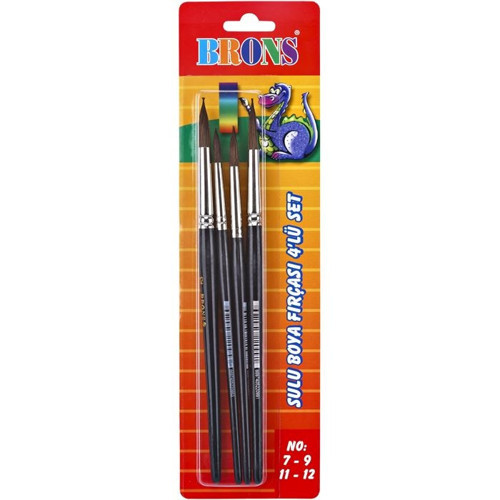 Br-673 Suluboya Fırçası 3Lü Set 3-7-11